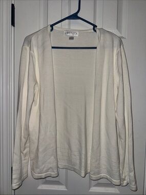 ANNEX Cream Open-Front Women's Cardigan Sweater